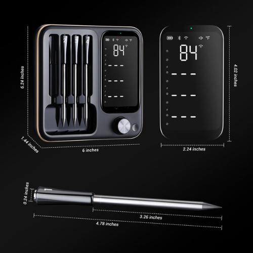 WiFi & Bluetooth Meat Thermometer INT-14-BW