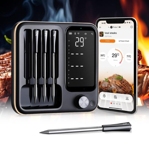 WiFi & Bluetooth Meat Thermometer INT-14-BW