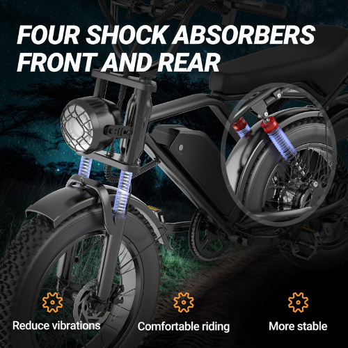 BK20 Fat Tire Electric Dirt Bike for Adults 48V 15.6AH Battery 750W Brushless Motor-US