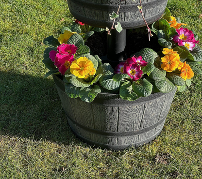 Jennings 3-Tier Whiskey Barrel Planter